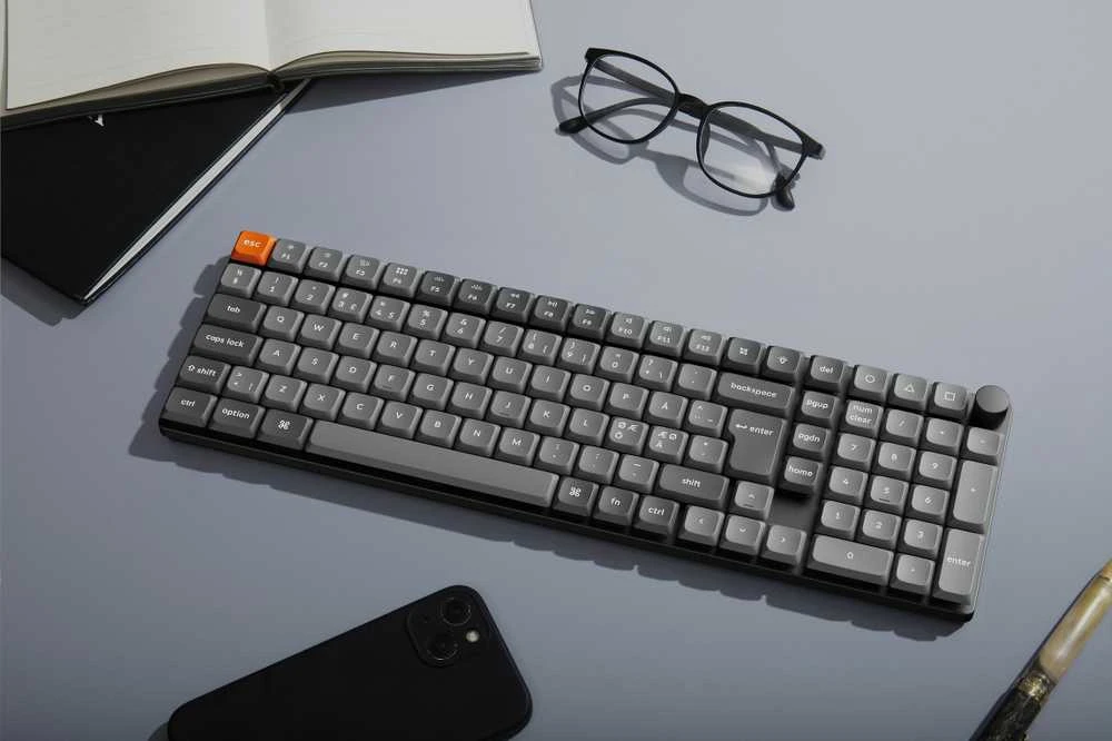 Klaviatūra Keychron K17 MAX Wireless TriMode Hot Swap QMK/VIA Gateron Low Profile Brown