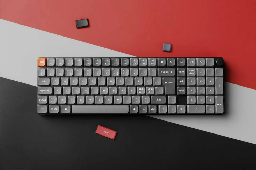 Klaviatūra Keychron K17 MAX Wireless TriMode Hot Swap QMK/VIA Gateron Low Profile Brown