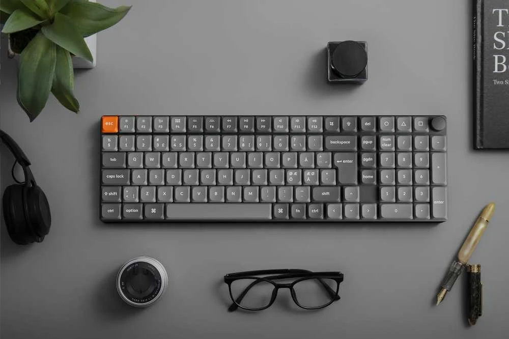 Klaviatūra Keychron K17 MAX Wireless TriMode Hot Swap QMK/VIA Gateron Low Profile Raudona