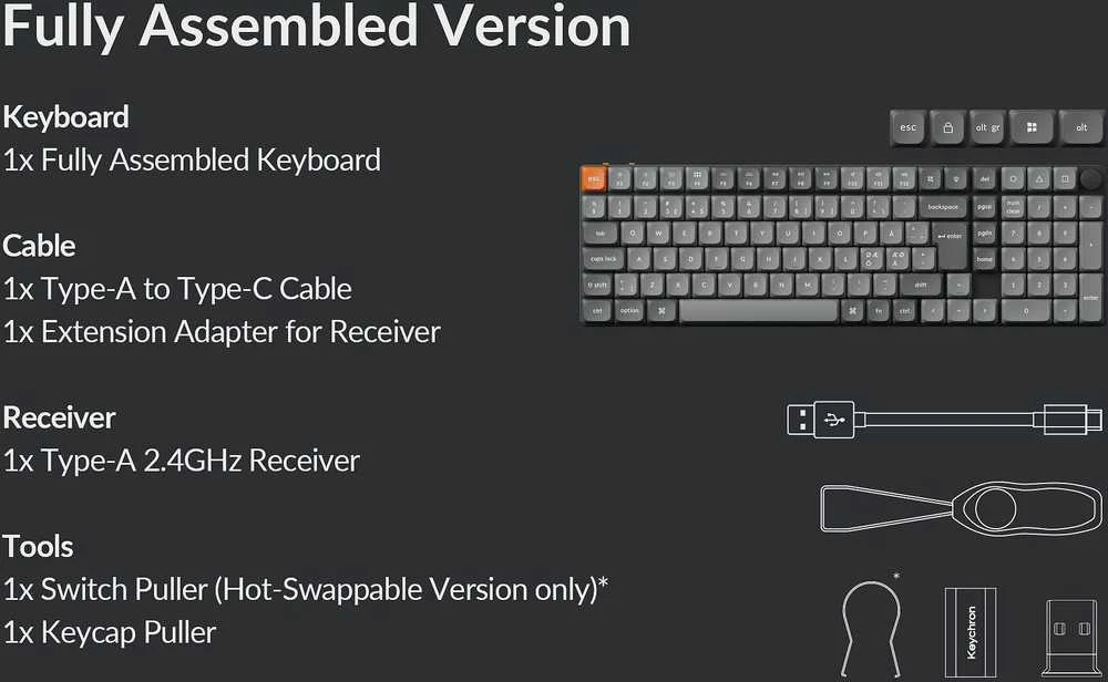 Klaviatūra Keychron K17 MAX Wireless TriMode Hot Swap QMK/VIA Gateron Low Profile Brown