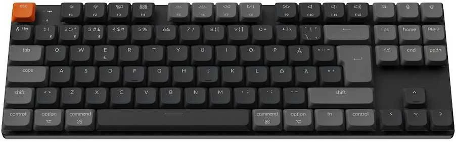 Klaviatūra Keychron K1v6 RGB Aliuminio Hot Swap QMK Keychron Low Profile 2.0 Raudona
