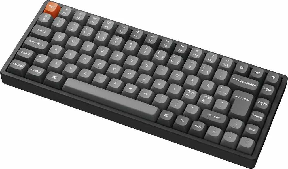 Klaviatūra Keychron K2 Max, su laidu & Wireless, USB + RF belaidė + Bluetooth, Mechaninė, QWERTY, RGB LED, Juodas, Pilkas