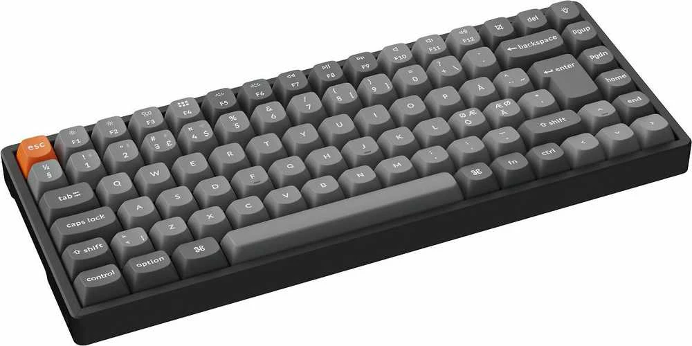 Klaviatūra Keychron K2 Max, su laidu & Wireless, USB + RF belaidė + Bluetooth, Mechaninė, QWERTY, RGB LED, Juodas, Pilkas