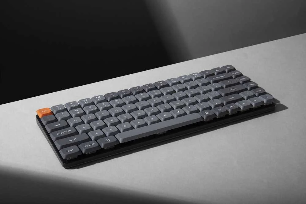 Keychron K3 Max Wireless (K3M-H3) - US išdėstymas - Hot-Swappable Low Profile Gateron Brown - Juodas (Juoda) Mechaninė Belaidė Žaidimų Klaviatūra