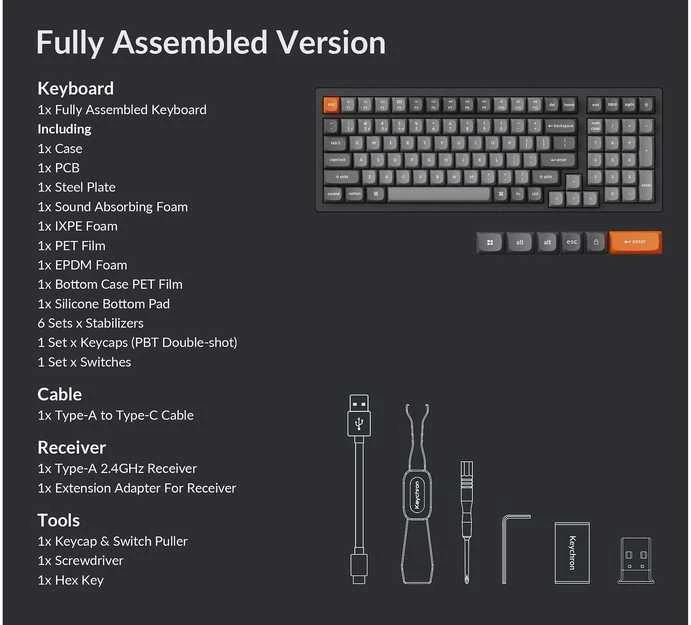 Klaviatūra Keychron K4 MAX belaidis trijų režimų karštojo keitimo QMK/VIA Keychron Super Raudona