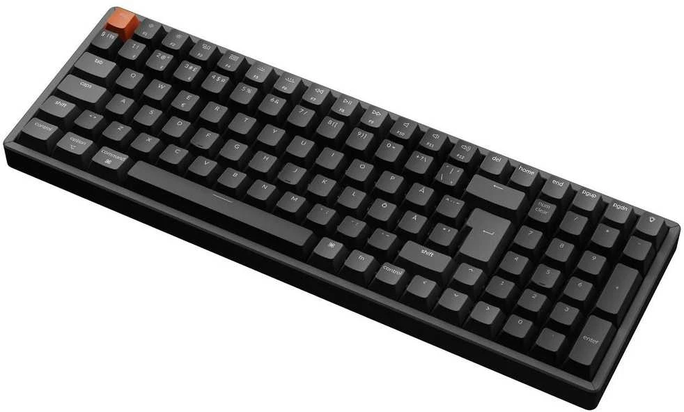 Klaviatūra Keychron K4 QMK, 96%, su laidu & Wireless, USB + RF belaidė + Bluetooth, Magnetic-mechaninė key switch, RGB LED, Juodas