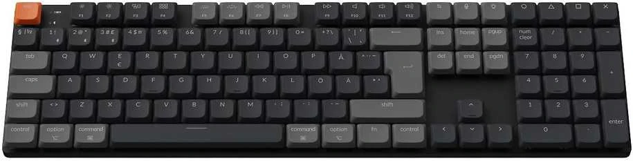Klaviatūra Keychron K5v2 RGB Aliuminio Hot Swap QMK Keychron Low Profile 2.0 Raudona