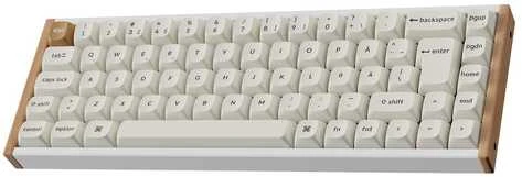 Klaviatūra Keychron K6 HE SE 65 % pelinäppäimistö, valkoinen/puu