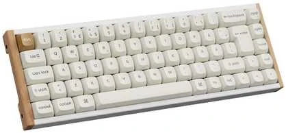 Klaviatūra Keychron K6 HE SE 65 % pelinäppäimistö, valkoinen/puu