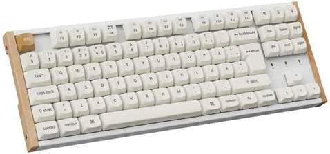 Klaviatūra Keychron K8 HE SE 80 % pelinäppäimistö, valkoinen/puu