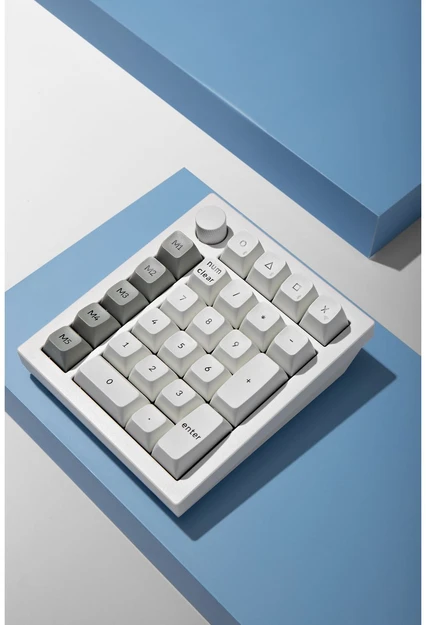 Klaviatūra Keychron Q0 MAX Numpad Ivory Baltas & Pilkas
