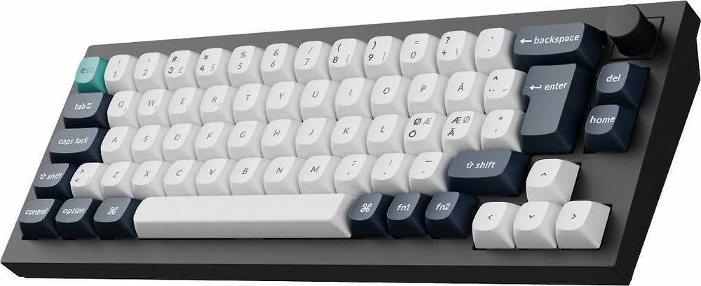 Klaviatūra Keychron Q2 Max, laidinis ir belaidis, USB + RF belaidis + „Bluetooth“, magnetinis-mechaninis rakto jungiklis, RGB LED, juodas, anglies pluošto