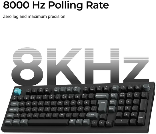 Klaviatūra Keychron Q5 Ultra 96% 8K Wireless Tri-Mode Juodas Keychron POM Brown