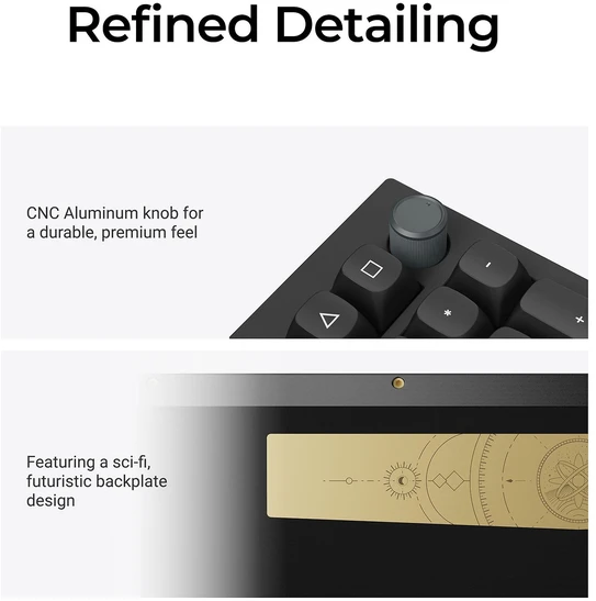 Klaviatūra Keychron Q5 Ultra 96% 8K Wireless Tri-Mode Juodas Keychron POM Brown