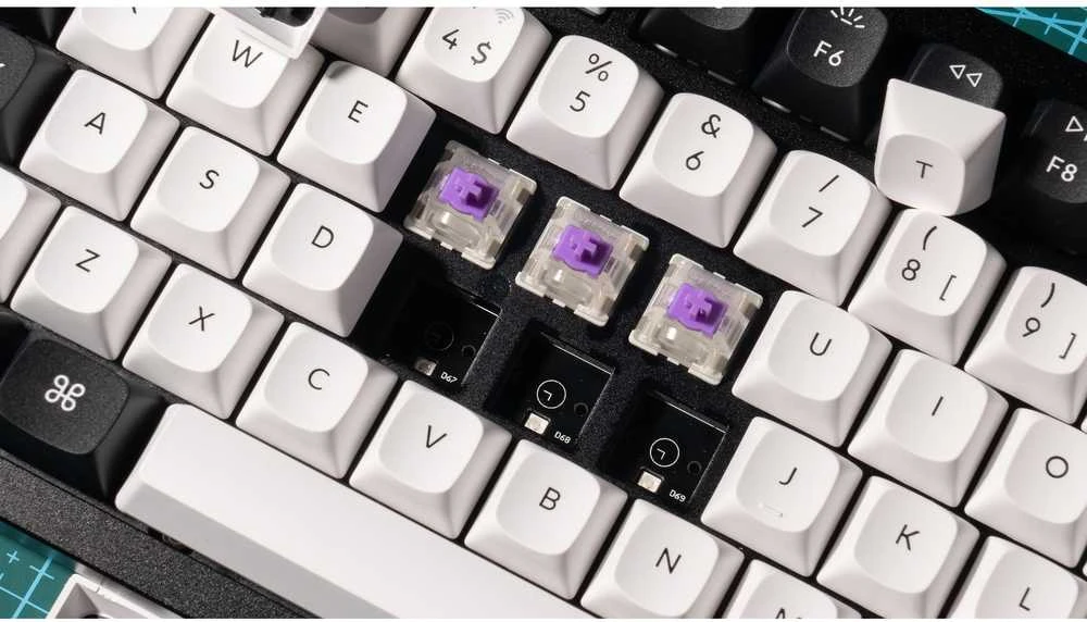 Klaviatūra Keychron Q6 HE 100% rankenėlės belaidis trijų režimų QMK Gateron 2.0 magnetinis jungiklis Shell Baltas
