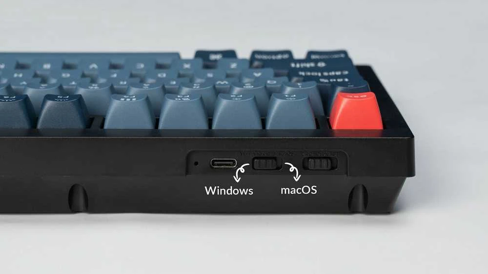 Keychron V1 Max Gateron Raudona Switch Belaidė Klaviatūra