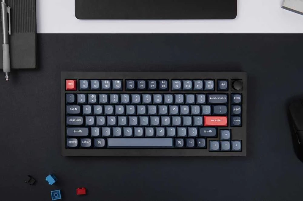 Keychron V1 Max Gateron Raudona Switch Belaidė Klaviatūra