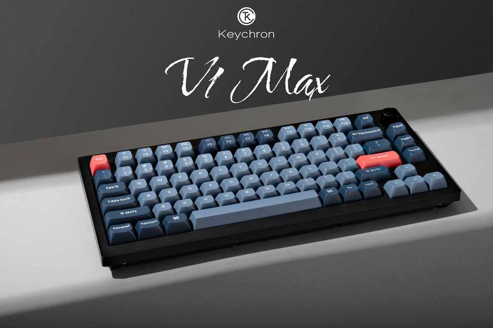 Keychron V1 Max Gateron Raudona Switch Belaidė Klaviatūra