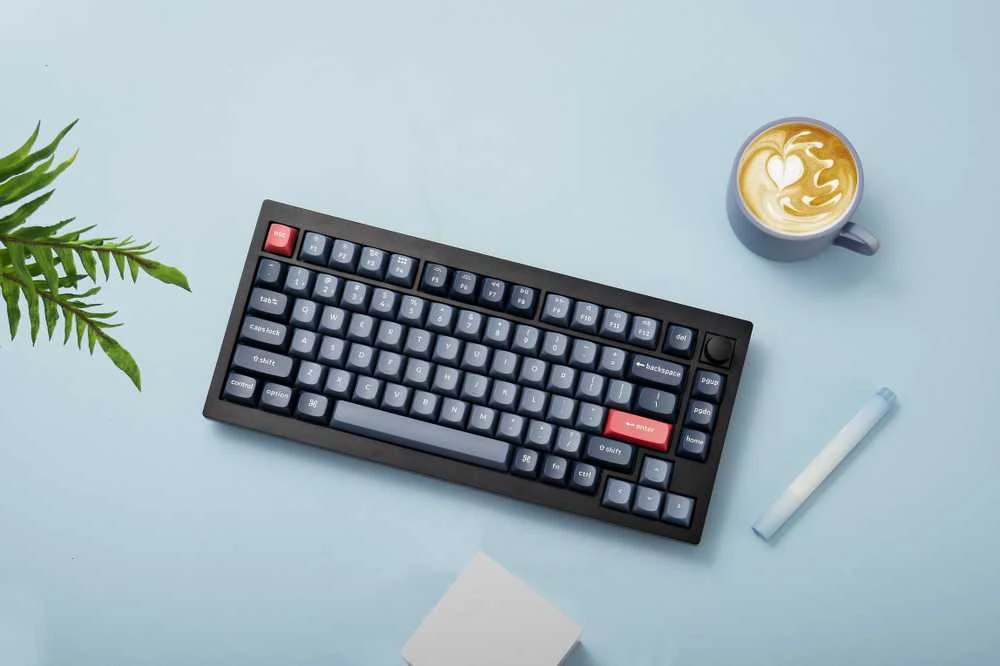Keychron V1 Max Gateron Raudona Switch Belaidė Klaviatūra