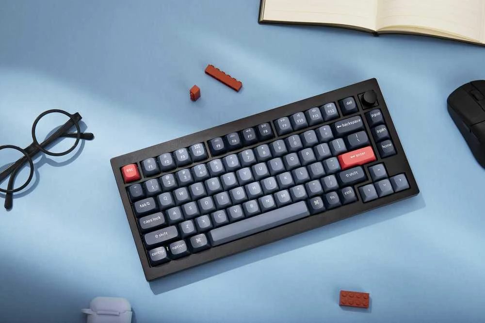 Keychron V1 Max Gateron Raudona Switch Belaidė Klaviatūra