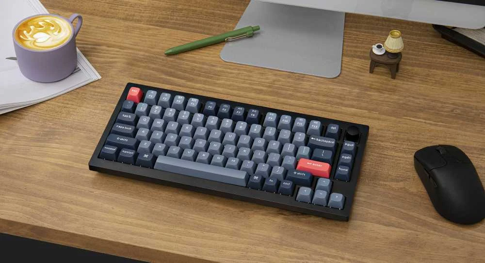 Keychron V1 Max Gateron Raudona Switch Belaidė Klaviatūra
