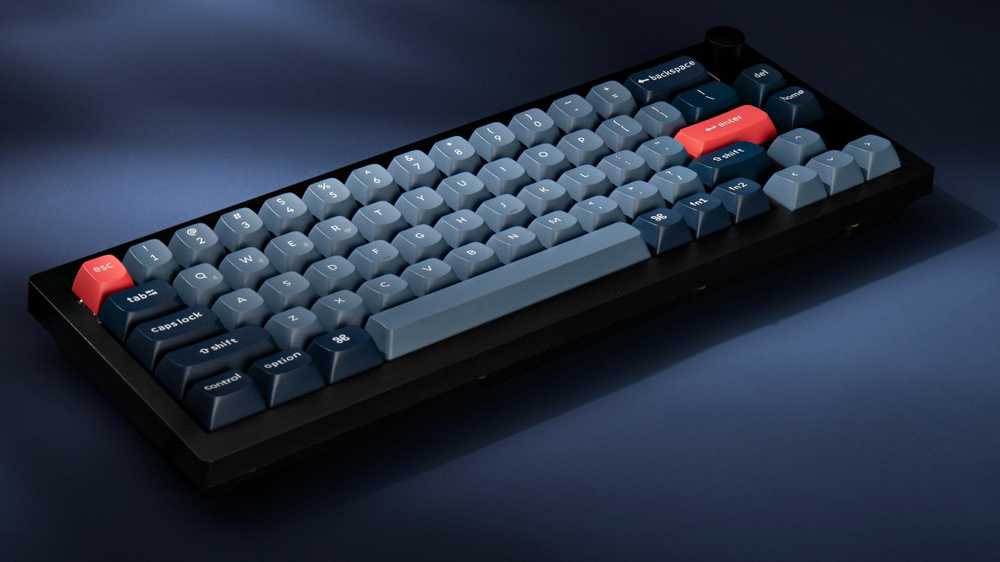 Klaviatūra Keychron V2 MAX 65% rankenėlės belaidis trijų režimų QMK/VIA Gateron Jupiter rudas jungiklis anglies juodumo