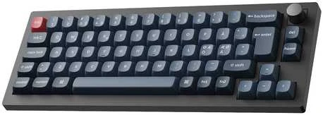Klaviatūra „Keychron V2 Max“, laidinis ir belaidis, USB + RF belaidis + „Bluetooth“, magnetinis-mechaninis rakto jungiklis, RGB LED, juodas, anglies pluošto