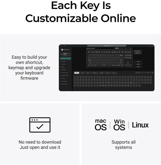 Klaviatūra Keychron V3 Ultra 80% 8K Wireless Tri-Mode Juodas Keychron POM Brown