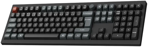Belaidė mechaninė klaviatūra Keychron V6 Ultra 8K, Rudi (Brown) jungikliai, Nordic išdėst., Juoda