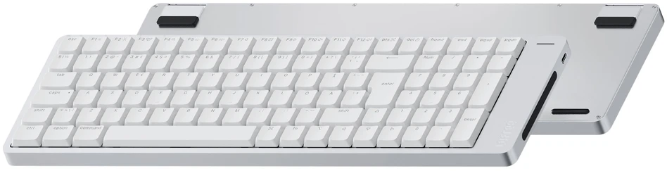 Klaviatūra Lofree Flow 2 100 Kailh Void Silent Linear mekaaninen näppäimistö, valkoinen