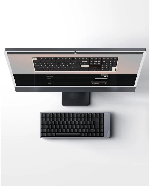 Klaviatūra Lofree Flow 2 84 Kailh Pulse Tactile mekaaninen näppäimistö, musta