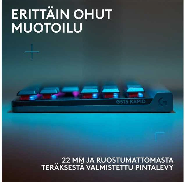 „Logitech G515 TKL Rapid Gaming“ klaviatūra, Šiaurės šalių