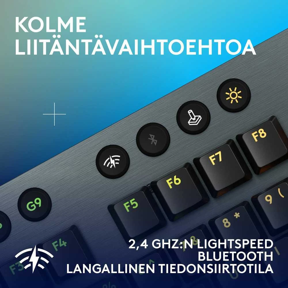 Klaviatūra Logitech G915 X LIGHTSPEED - belaidė G KB- Juodas-PAN-EMEA28I-935