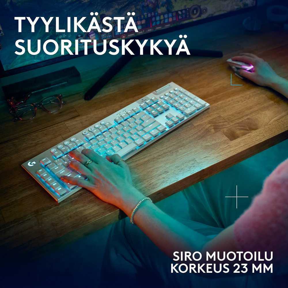 „Logitech“ – „G915 X LIGHTSPEED“ žemo profilio belaidė žaidimų klaviatūra