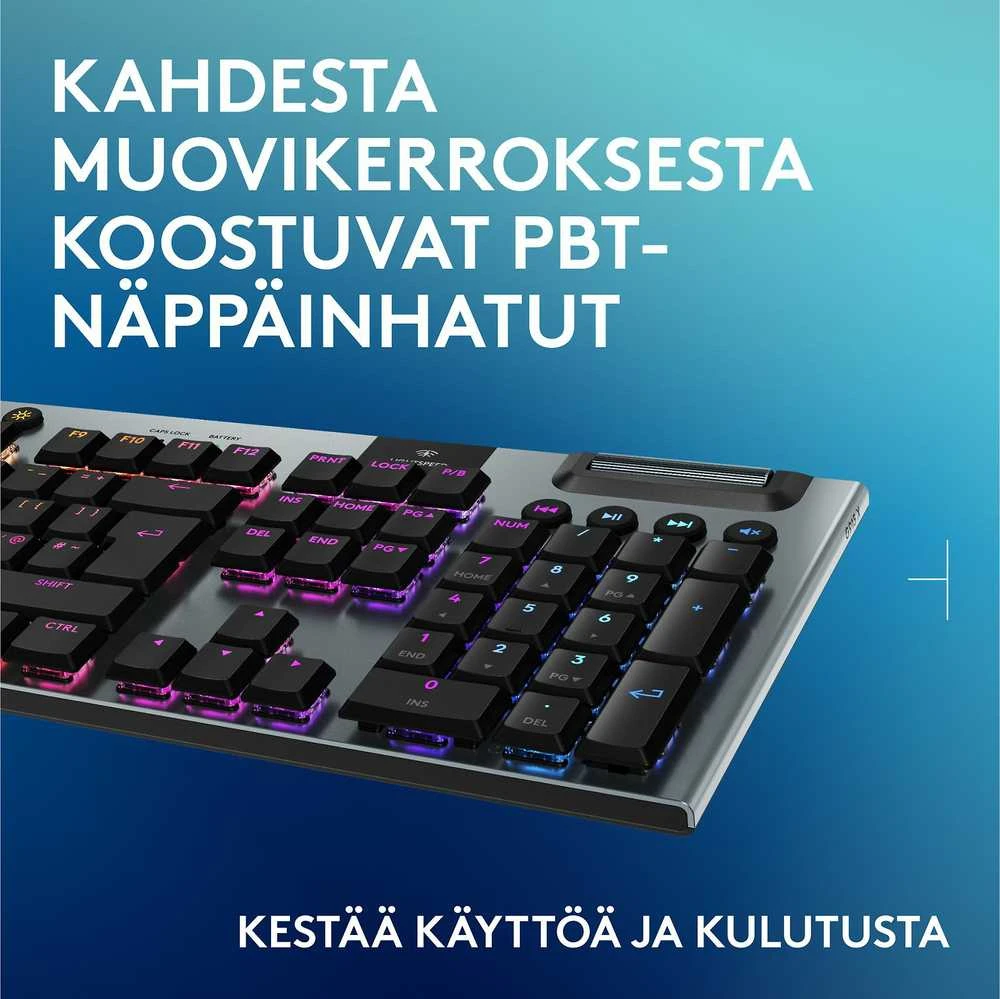 Klaviatūra Logitech G915 X LIGHTSPEED - belaidė G KB- Juodas-PAN-EMEA28I-935