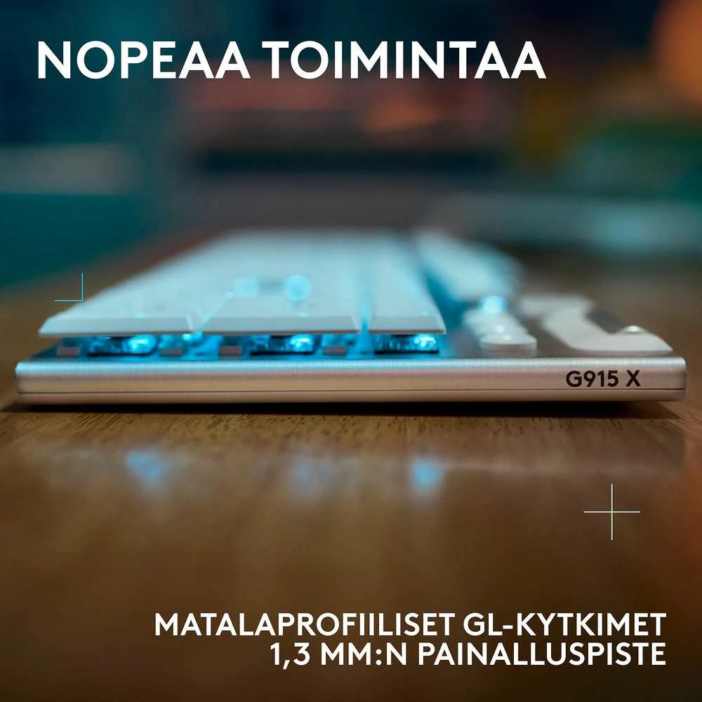 „Logitech“ – „G915 X LIGHTSPEED“ žemo profilio belaidė žaidimų klaviatūra