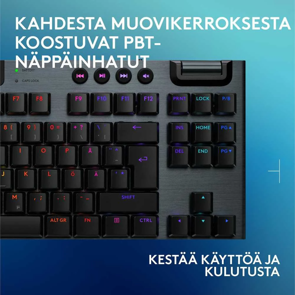 Klaviatūra Logitech G915 X LIGHTSPEED TKL - belaidė G KB- Juodas-PAN-EMEA28I-935