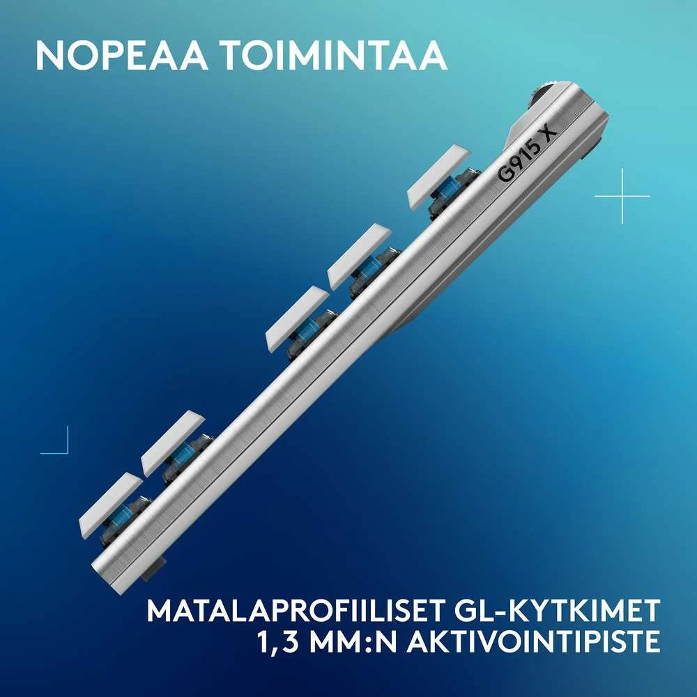 „Logitech“ – „G915 X LIGHTSPEED TKL“ žemo profilio belaidė žaidimų klaviatūra