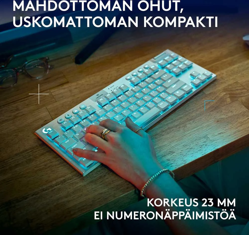„Logitech“ – „G915 X LIGHTSPEED TKL“ žemo profilio belaidė žaidimų klaviatūra