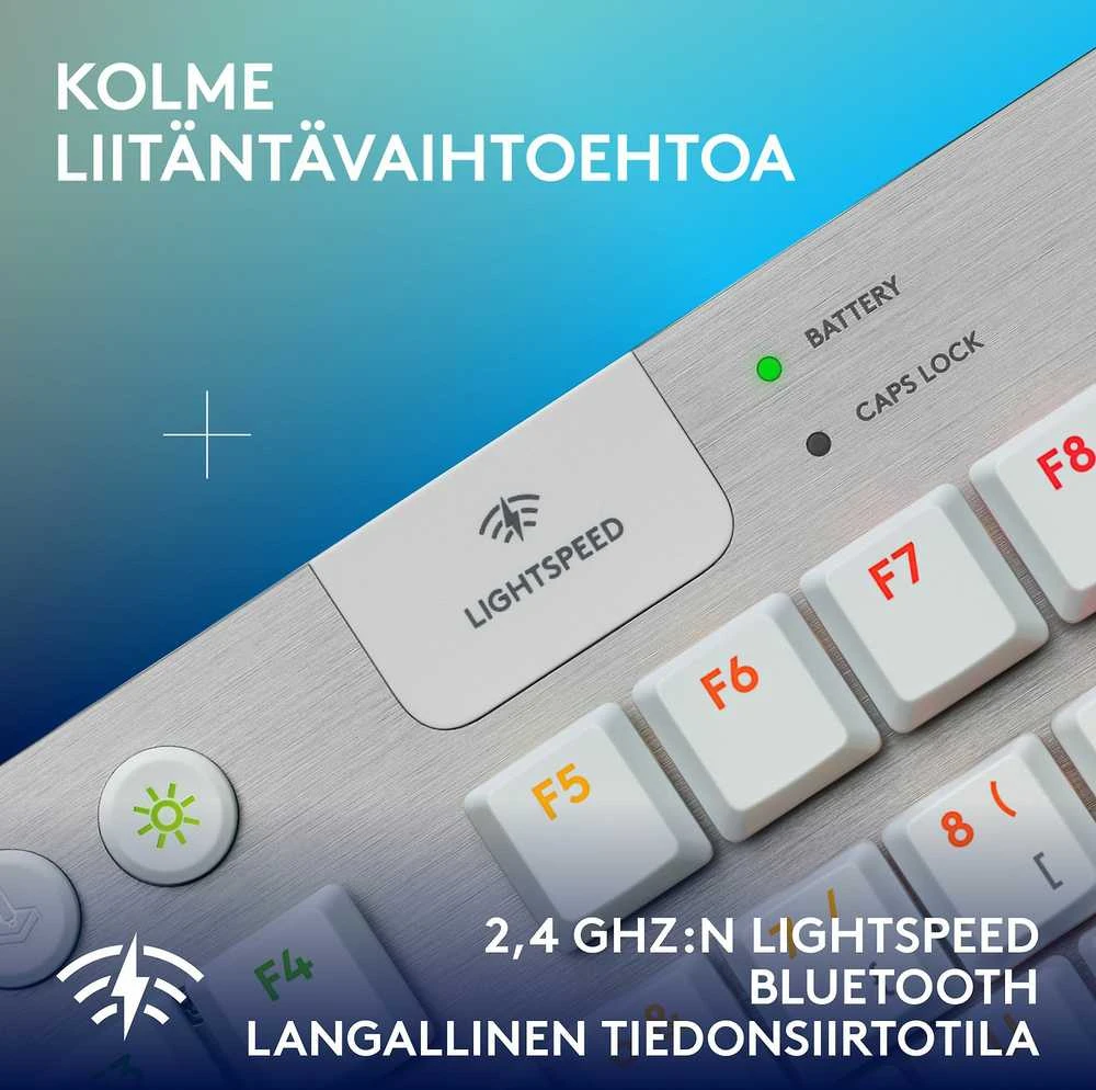 „Logitech“ – „G915 X LIGHTSPEED TKL“ žemo profilio belaidė žaidimų klaviatūra