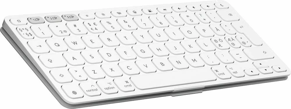 „Logitech Keys-To-Go 2“ klaviatūra – šviesiai pilka, plačiajuostė, Šiaurės šalių.