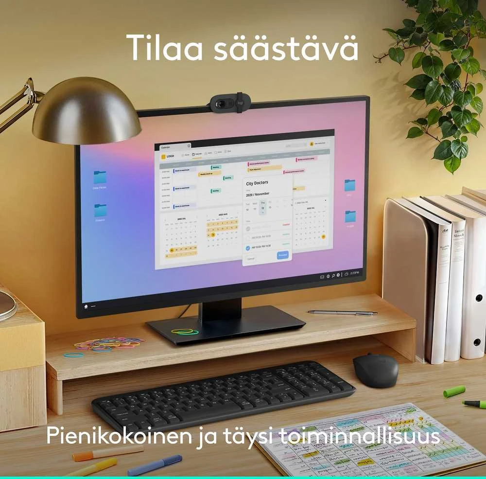 Klaviatūra Logitech MK250 näppäimistö ja hiiri