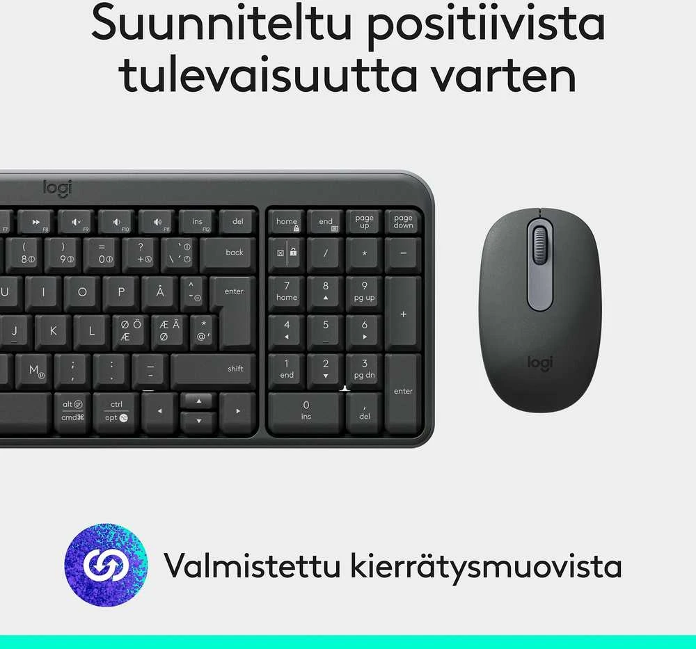 Klaviatūra Logitech MK250 näppäimistö ja hiiri