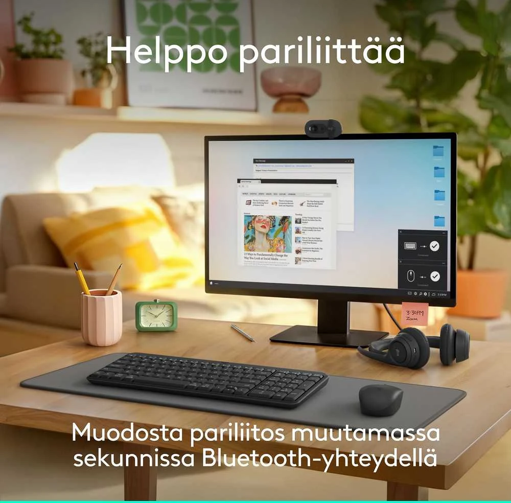 Klaviatūra Logitech MK250 näppäimistö ja hiiri