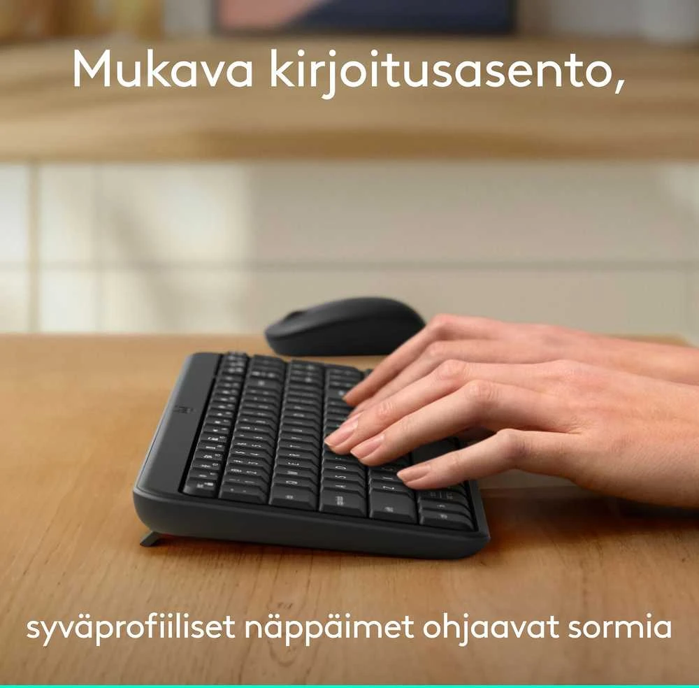 Klaviatūra Logitech MK250 näppäimistö ja hiiri