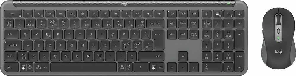 „Logitech Signature Slim“ belaidė klaviatūra ir pelė, MK950, grafitas, Nordic, belaidė