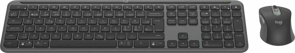 „Logitech Signature Slim“ belaidė klaviatūra ir pelė, MK950, grafitas, Nordic, belaidė