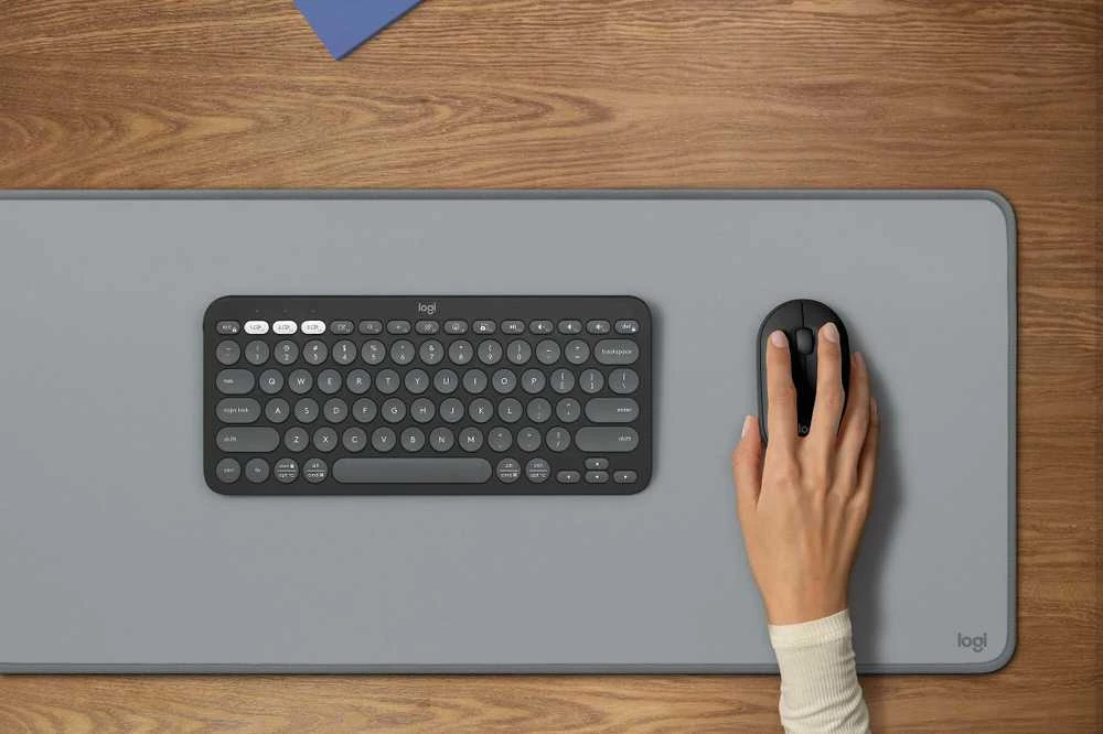 Klaviatūra ir pelė Logitech Pebble 2 Combo for Mac, grafito spalvos, Nordic išdėstymas