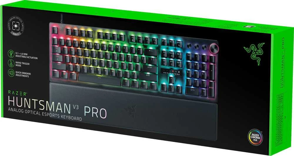 Razer | Klaviatūra žaidimams | Huntsman V3 Pro | Klaviatūra žaidimams | su laidu | Nordic | Juodas | Analog Optical