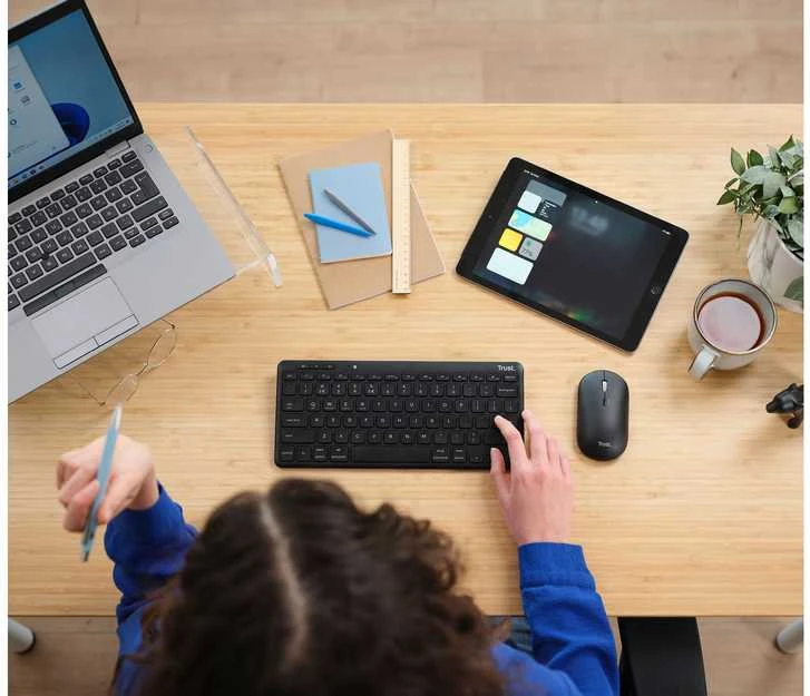 Trust Computer Products TRUST LYRA BELAIDĖ „Bluetooth BT“ USB KLAVIATŪRA IR PELĖ, KELIAMS ĮRENGINIAMS, EKO (ND)